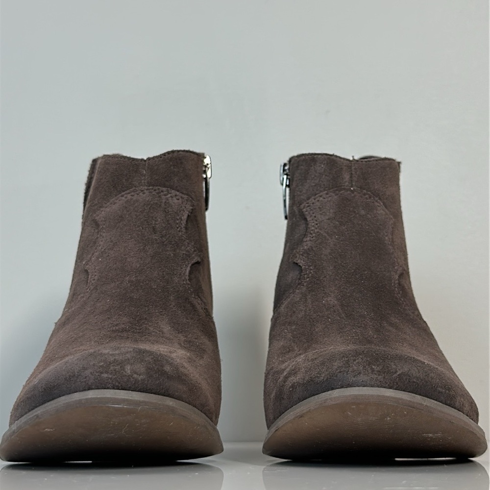 Marc Fisher Stefani Brown Suede Western Booties Size 8 - Picture 4 of 16